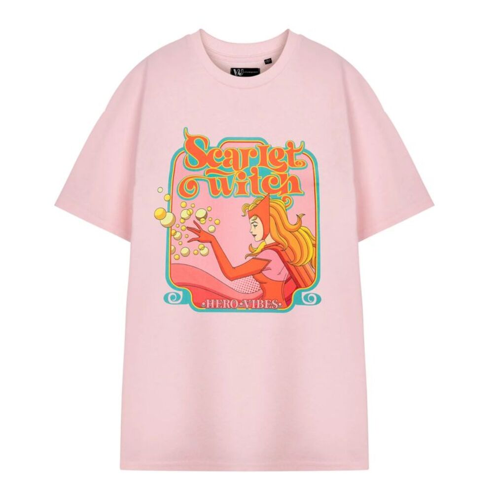 Marvel Womens/Ladies Scarlet Witch Short-Sleeved T-Shirt / Pink